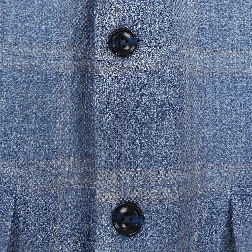 Tommy Hilfiger Mens Modern Fit Sport Coat 48R Light Blue Plaid Basketweave NWT